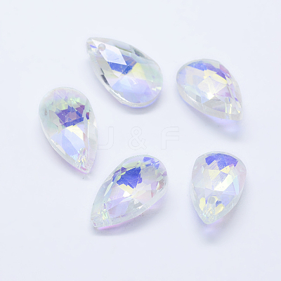 Faceted Glass Pendants X-GLAA-F069-S-A06-1