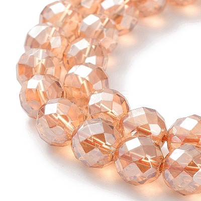 Electroplated Synthetic Quartz Crystal Beads Strands G-Z038-A02-03PL-1-1