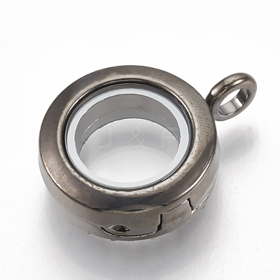 Alloy Magnetic Locket Pendants PALLOY-T052-21-1