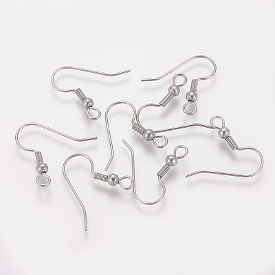Tarnish Resistant 316 Surgical Stainless Steel Earring Hooks STAS-I090-03P-1