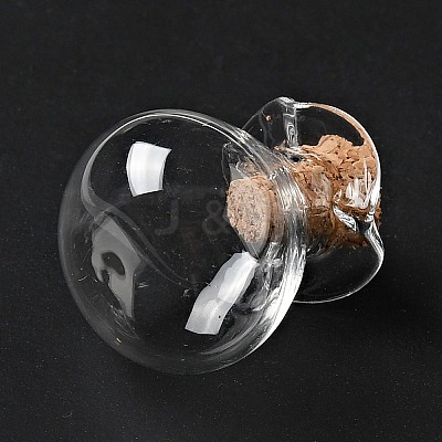 Lucky Bag Shape Glass Cork Bottles Ornament X1-AJEW-A039-02B-1