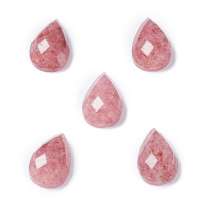 Natural Strawberry Quartz Cabochons G-G0001-B03-1