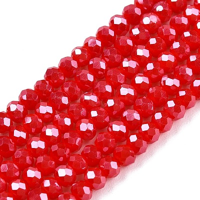Electroplate Glass Beads Strands EGLA-A044-P2mm-A22-1