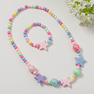 Plastic Beaded Necklaces & Beaded Bracelets WG32877-16-1