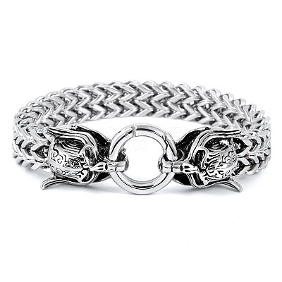 Skull Viking 304 Stainless Steel Wheat Chain Bracelets for Men FS-WGC8E20-07-1