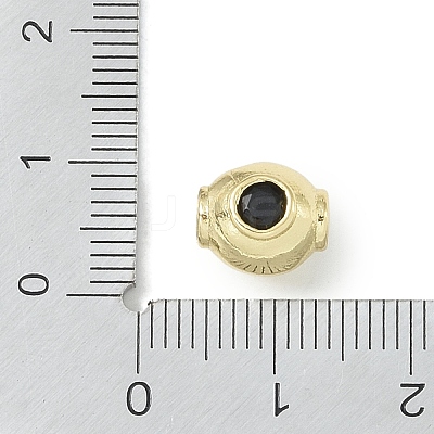 Rack Plating Brass Micro Pave Cubic Zirconia Beads KK-A220-24G-G-1