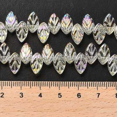 Electroplate Glass Beads Strands EGLA-B004-02A-FR01-1
