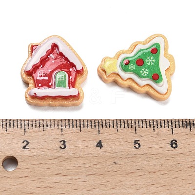 Christmas Opaque Resin Cabochons CRES-I049-01-1