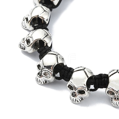 Halloween Theme Adjustable Nylon Cord Braided Beads Bracelets BJEW-JB10917-S-1