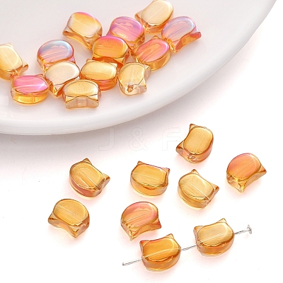10Pcs Electroplate Glass Beads PW-WG5CD4E-04-1