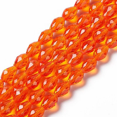 Glass Beads Strands GLAA-R024-11x8mm-18-1