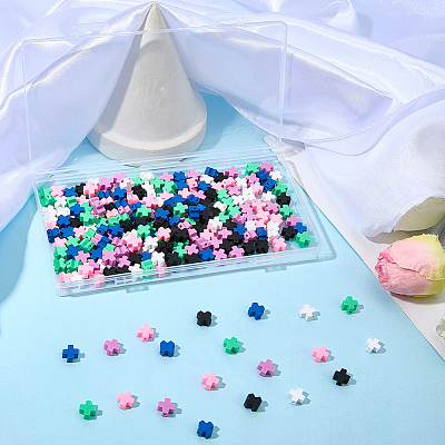 240Pcs 6 Colors Handmade Polymer Clay Beads CLAY-SC0002-94-1