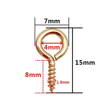 Brass Screw Eye Peg Bails PW-WGD8EF1-02-1