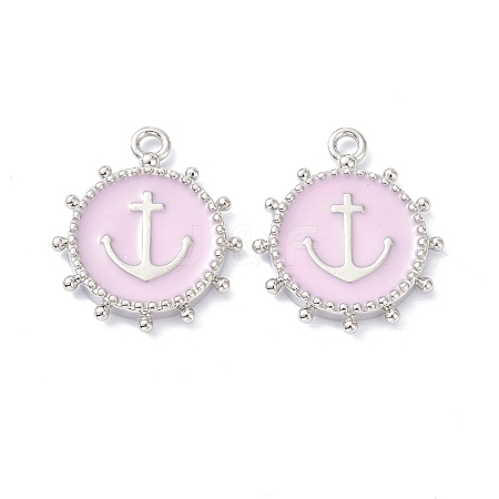 Eco-Friendly Stainless Steel Enamel Pendants STAS-C031-02P-02-1