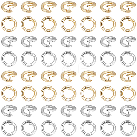 100Pcs 2 Colors Brass Twister Clasps KK-BBC0025-23B-1