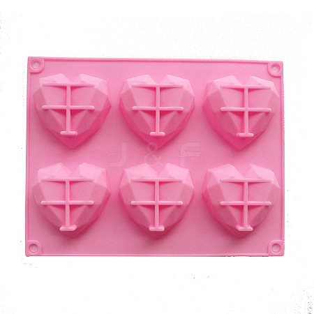 Food Grade Silicone Heart-shaped Molds Trays BAKE-PW0001-065B-1