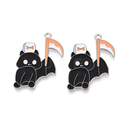 Halloween Theme Alloy Enamel Pendants ENAM-T022-54P-03-1