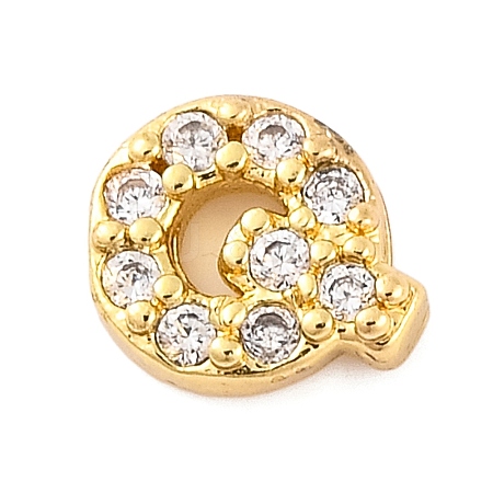 Rack Plating Brass Micro Pave Cubic Zirconia Cabochons KK-F874-04G-Q-1