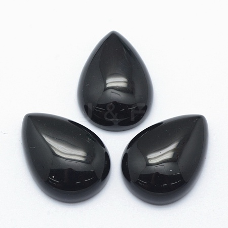 Natural Obsidian Cabochons X-G-E491-B-07-1