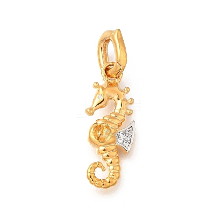 Brass Micro Pave Cubic Zirconia Pendants LS-KK-S517-01B-G-1