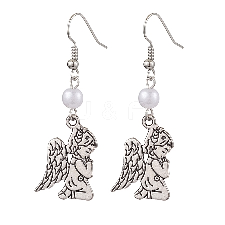 Tibetan Style Alloy Dangle Earrings EJEW-JE05956-01-1