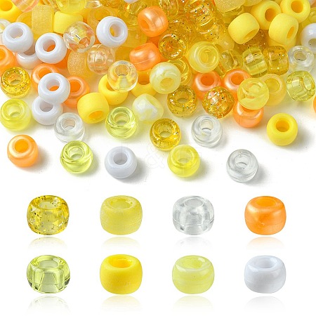 424G 8 Styles Plastic Pearlized Beads KY-FS0001-21B-1