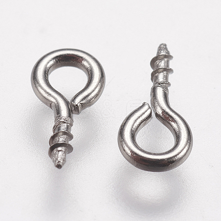 Tarnish Resistant 304 Stainless Steel Screw Eye Pin Peg Bails LS-STAS-I097-077D-1