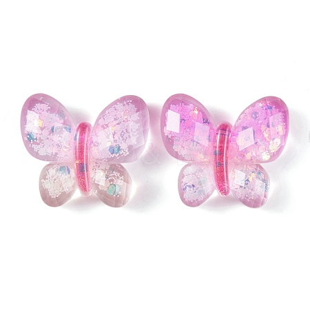 Transparent Epoxy Resin Butterfly Decoden Cabochons CRES-M034-02C-1