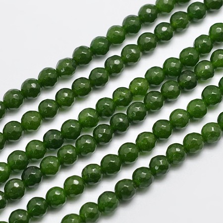 Natural Malaysia Jade Bead Strands G-A147-6mm-A08-1