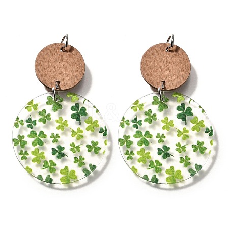 Printed Acrylic Big Pendants FIND-B045-09-1