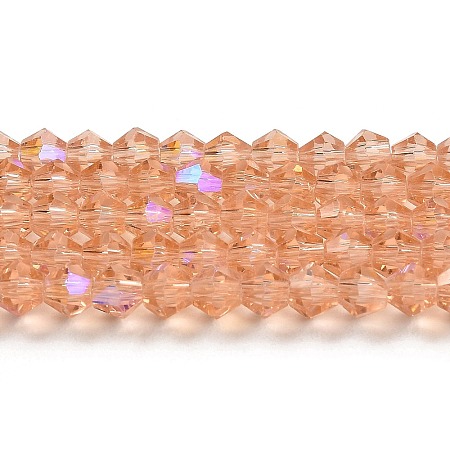 Transparent Electroplate Glass Beads Strands LS-EGLA-A039-T4mm-L15-1
