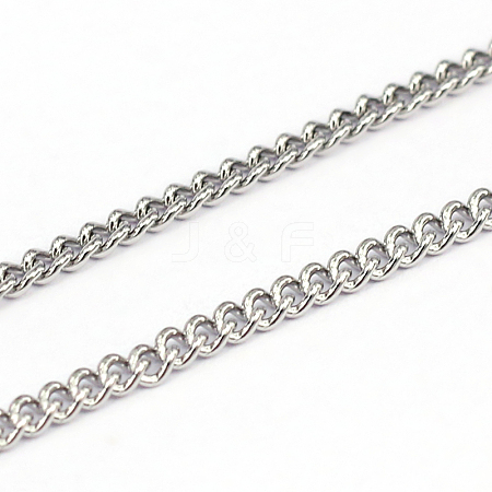 304 Stainless Steel Curb Chains CHS-O005-21B-1