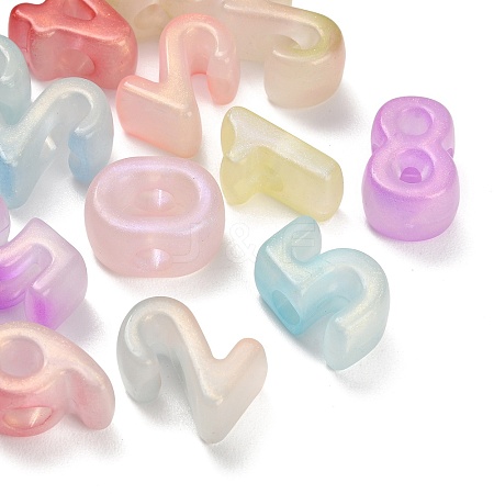 Two Tone Opaque Acrylic European Beads AC-CBA5040-05-1