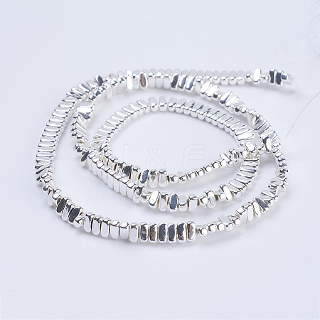 Electroplate Non-magnetic Synthetic Hematite Beads Strands G-J382-2x4x2mm-B04-1