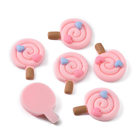 Opaque Resin Cabochons LS-RESI-WH0035-02D-1