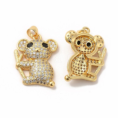 Rack Plating Brass Micro Pave Cubic Zirconia Charms KK-G456-12G-1