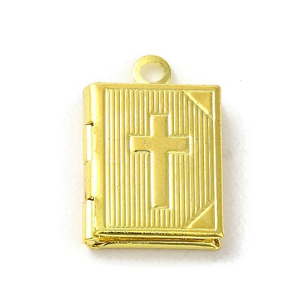 Rack Plating Brass Lcoket Pendants KK-C053-03G-1