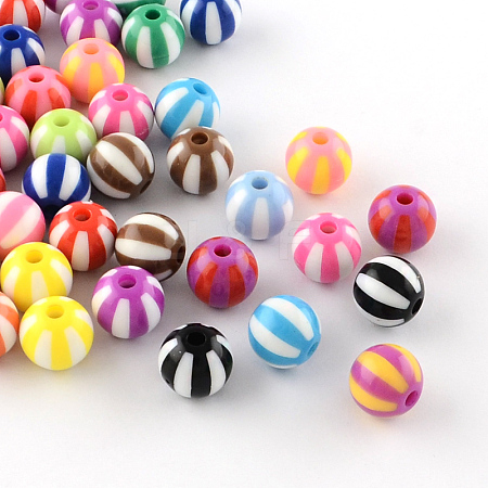 Strip Opaque Acrylic Beads X-SACR-R885-12mm-M-1