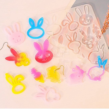 Rabbit DIY Pendant Silicone Molds DIY-G101-01B-1