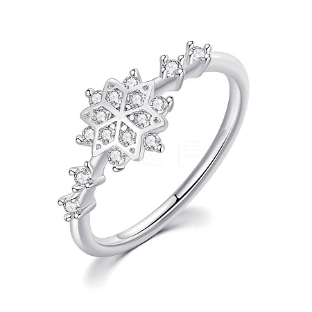 Brass Micro Pave Clear Cubic Zirconia Finger Rings FS-WGF1294-09-1