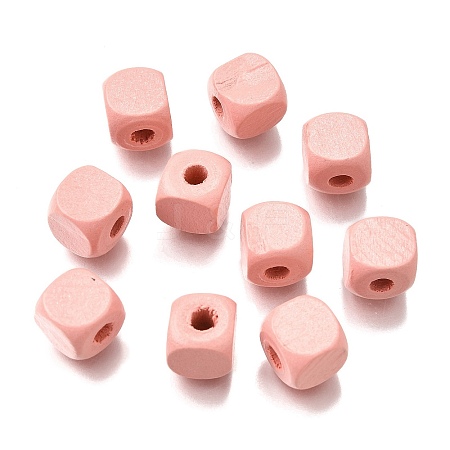 Spray Painted Wooden Beads WOOD-P021-01C-25-1