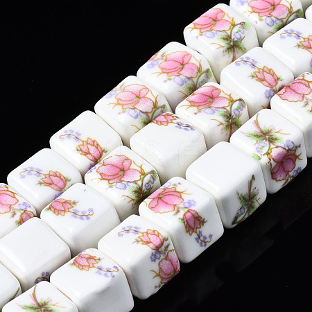 Handmade Porcelain Ceramic Beads Strands PORC-S502-030E-1