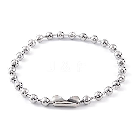 Non-Tarnish 304 Stainless Steel Ball Chain Necklaces for Women NJEW-G135-01A-P-1