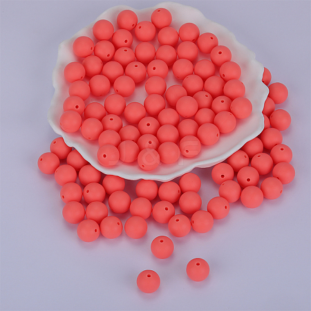 Round Silicone Focal Beads SI-JX0046A-107-1