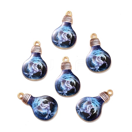 Alloy Enamel Pendants ENAM-D023-10KCG-1