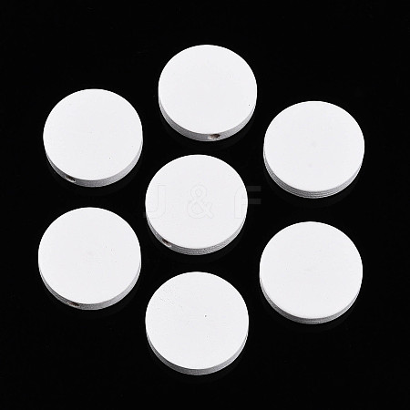 Painted Natural Wood Beads WOOD-WH0038-35B-02-1