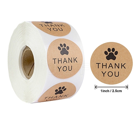 Paper Round Shape with Thank You Stickers PW-WG16611-01-1