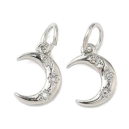 Brass Micro Pave Cubic Zirconia Pendants KK-D386-15P-02-1