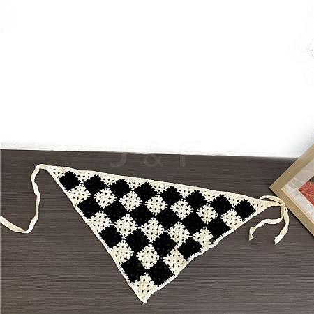 Triangle Lovely Rhombus Pattern Cloth Hair Kerchief PW-WG955E2-02-1