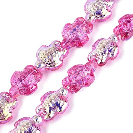 Electroplate Transparent Glass Beads Strands EGLA-N055-04A-05-1